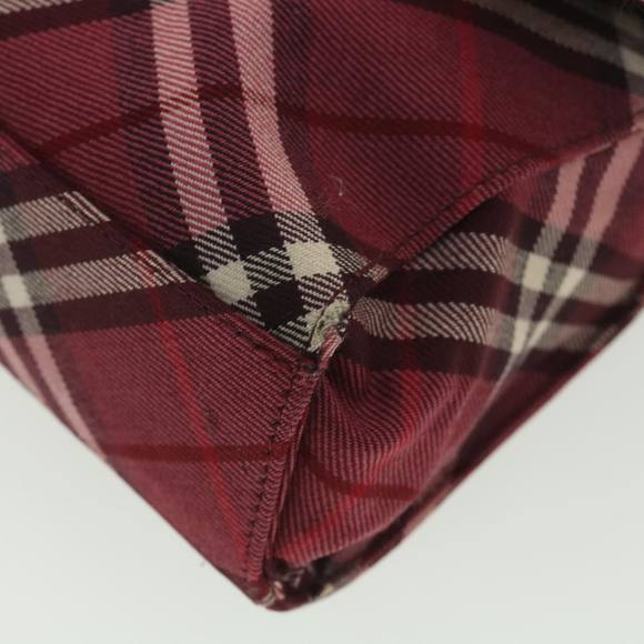 BURBERRY Nova Check Shoulder Bag Nylon Red Auth ti917 - Picture 14 of 16